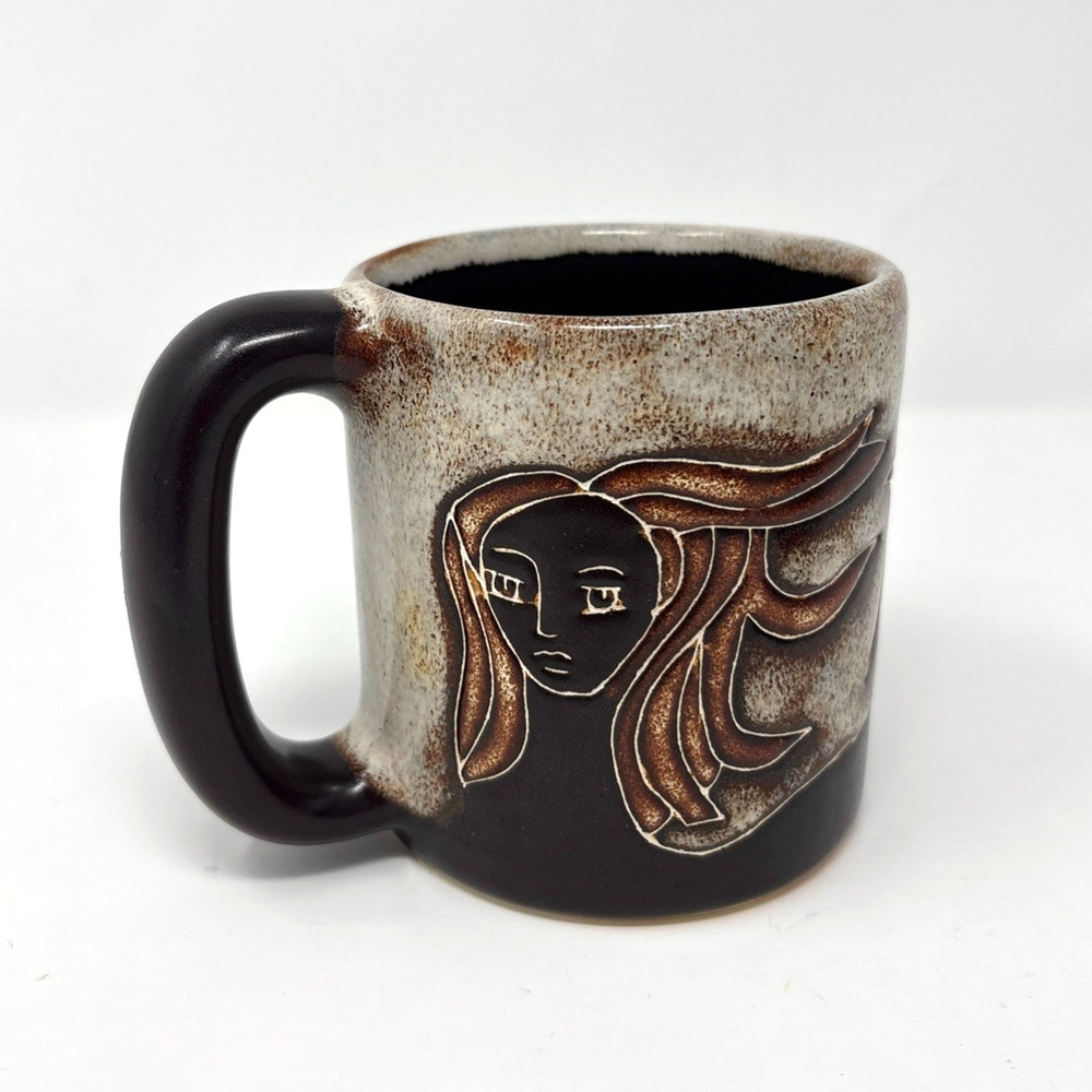 Design By Mara - Mexican Pottery - WOMEN'S FACES - 4 1/4" MUG Coffee Cup